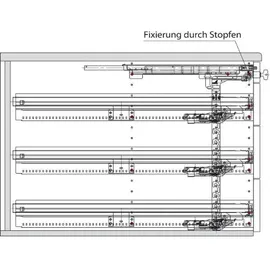 Hettich Container-Set Stahl 730 mm schwarz