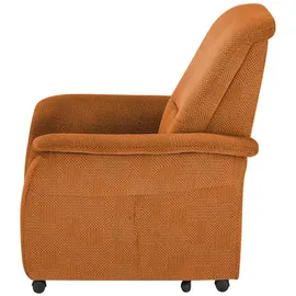Polstermöbel Oelsa Fernsehsessel Sarah Flachgewebe 91 x 103 x 97 cm Orange elektrisch