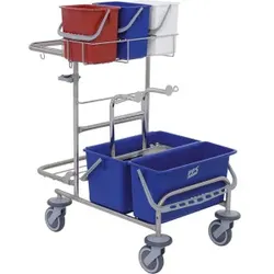 PPS Pfennig Reinraum Graubereich Systemwagen Clino C5 MF, Mittelgroßer Reinigungswagen mit hoher Effizienz, Arbeitsmaß 100 x 59 x 110, Ruhemaß 78 x 59 x 110 cm