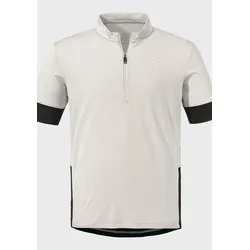 Radtrikot SCHÖFFEL "Bike CIRC Shirt Style Pinega MNS", Gr. 52, beige (9040, natur), Oberstoff: 100% Polyester, sportlich, Kurzarm, Trikots