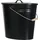 Kamino Flam Ascheeimer oval Metall 24 l mit Deckel Schwarz