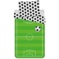 Jerry Fabrics Fußballfeld Bettlaken 140×200cm, 70×90 cm - Grün