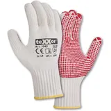 teXXor® Grobstrick-handschuhe Baumwolle/nylon, Beige/rote Noppen