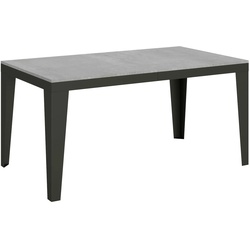 Itamoby Ausziehbarer Tisch 90x160/420 cm Gestell Flame Evolution Cement Anthrazit