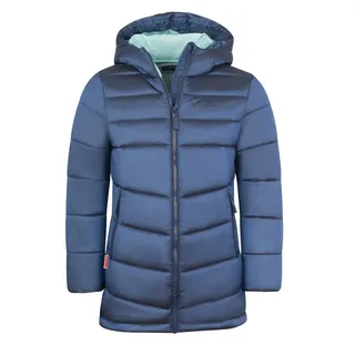 TROLLKIDS Trondheim Coat Jacke - Lotus Blue / Navy / Frosty Mint - 140