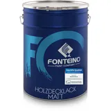 Fonteino Holzfarbe Holzschutzfarbe Holzlack Wetterschutzfarbe Holz Deckfarbe Matt - Platingrau 5L