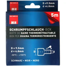 Max Hauri Schrumpfschlauch Schwarz 4.8 mm 9.5 mm 5 m