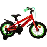 Volare Rocky Kinderfahrrad - Jungen - 14 Zoll - Rot - Zwei Handbremsen - Rot