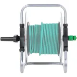 vidaXL Schlauchtrommel 50 m Stahl silberfarben