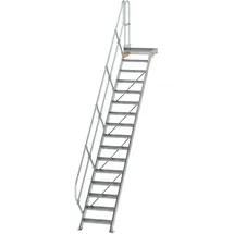 Günzburger MUNK Aluminium-Treppe Plattform 45° 16 Stufen