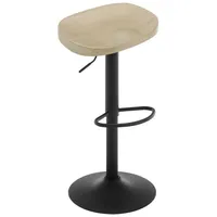 Woltu 1x Barhocker, Höhenverstellbar 360° Drehbar, Hocker mit Sattelsitz