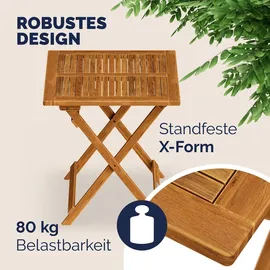 vidaXL Beistelltisch 70 x 70 x 73 cm braun klappbar