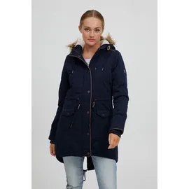 Oxmo Parka OXAnna Damen Winterparka Mantel mit Fellkapuze und Teddy-Futter, - L