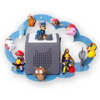 moin minis Wolke Blau für Toniebox magnetisches Regal kompatibel mit 20 Tonie Figuren und Tonie Box Wolkenregal für Kinder Hörfiguren Tonies Magnetregal Kinderzimmermöbel