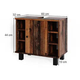Vicco Waschbeckenunterschrank Fynn Antikholz, 60 x 54 cm