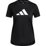 adidas Damen T-Shirt BOS LOGO, Schwarz/Weiß, S
