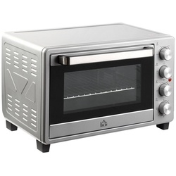 HOMCOM Minibackofen Minibackofen, mit Kochplatten silberfarben