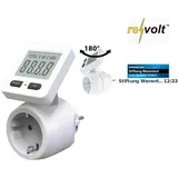 revolt Digitaler Energiekostenmesser mit 180° drehbarem Display, bis 3.680 W