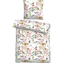 biberna 616315 Mako-Satin Weiß 155 x 220 cm + 2 x 80 x 80 cm