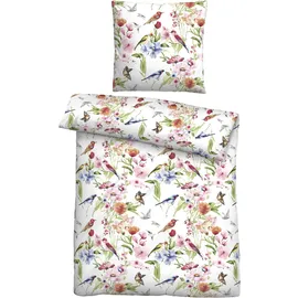 biberna 616315 Mako-Satin Weiß 155 x 220 cm + 2 x 80 x 80 cm