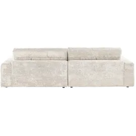 KAWOLA Ecksofa Lana Cord Recamiere rechts cremeweiß