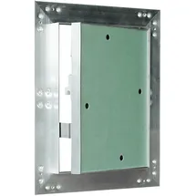 Wiltec Revisionsklappe Aluminium 15 x 20 cm mit 12,5 mm Gipskartoneinlage Silber