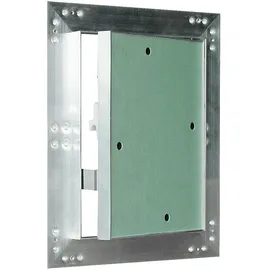 Wiltec Revisionsklappe Aluminium 15 x 20 cm mit 12,5 mm Gipskartoneinlage Silber