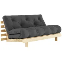 Karup Roots Schlafsofa, Gästebett, Sofa inkl. Futonmatratze«, Liegefläche 90/140/160 x200 cm, FSC® zertifizierte Kiefer grau