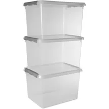 SUNWARE Aufbewahrungsbox Comfort Line 40 x 30 x 26 cm 3-tlg. transparent