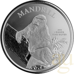 1 Unze Silbermünze Kamerun Mandrill 2021
