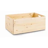 Zeller Present Dekokiste, Natur, Holz, Kiefer, Hartholz, 60x40x24 cm, FSC 100%, stapelbar, Ordnen & Aufbewahren, Aufbewahrungsboxen