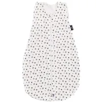 Träumeland Sommerschlafsack LIEBMICH aus Tencel, Design weiß mit grauen