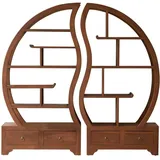 Tikamoon Bücherregal aus Teak 40 x 30 x 180 cm Beige