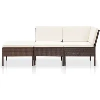 vidaXL Loungesofa braun