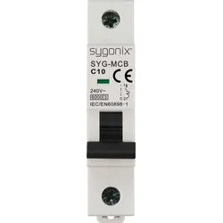 Sygonix SY-6440888 SYG-MCB 1P/C10/6KA Leitungsschutzschalter 1polig 10 A 240 V/AC