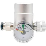 XQZWYFCBJB Cream Whipper Pressure Regulator Equipped with 1500psi Gauge Adjustable Adapter Heavy Duty Metal Thread Jar Metal Whipped Maker with Pressure Regulator