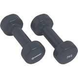 Donic Schildkröt Fitness Vinyl Hanteln 2,0kg Set, 2x grau