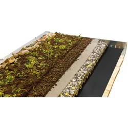 Pflanzeinsatz SKANHOLZ "Dachbegrünung", beige (natur), B:550cm T:700cm, Pflanzgefäße, für Carport Friesland/Spreewald