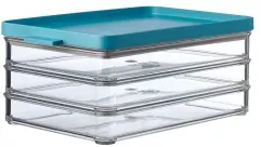Mepal Aufschnittbox omnia, 3 Schichten 106416092400 , Farbe: grün, Nordic green