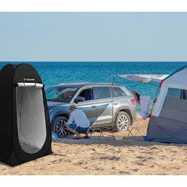 TRIZAND Duschzelt Pop-Up Schwarz