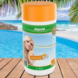 Steinbach Group Algezid Pool flüssig, 1l, Algenvernichter, Wasserpflege