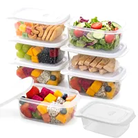 Dexpally 8 Stück Frischhaltedosen, Frischhaltedosen mit Deckel, 400ml Dosen zum Einfrieren Klein Gefrierdosen Set, BPA-Frei Gefrierboxen mit Deckel, Mikrowellen Gefrierschrank