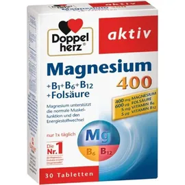 Doppelherz Aktiv Magnesium 400 + B1 + B6 + B12 + Folsäure Tabletten 30 St.
