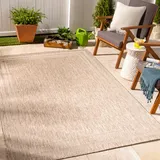 Surya Outdoor Teppich wetterfest, Colos - In und Outdoor Teppich für Balkon, Terrasse, Garten, Küche - Outdoor Teppich Boho Style, Teppich für draußen - Teppich Beige,160x213cm