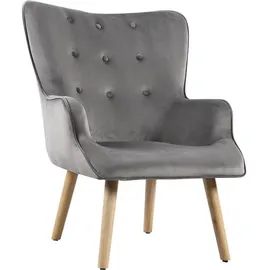 Habitat et Jardin Sessel Odense Samt 81 x 92 x 73 cm Grau