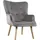 Habitat et Jardin Sessel Odense Samt 81 x 92 x 73 cm Grau
