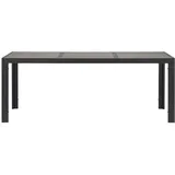 VCM ebuy24 Komma Gartentisch 195 x 90 cm Schwarz und Grau