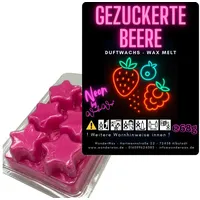 WonderWax Duftwachs WonderWax® Neon Duftwachs 6 Sterne (Gezuckerte Beeren), Duftrichtung: Gezuckerte Beeren