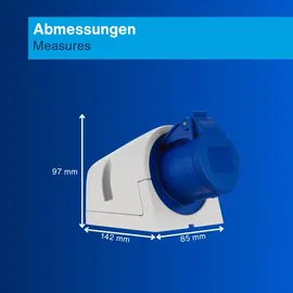 REV Ritter Einbausteckdose 16 A Blau 1 St.