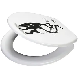 ADOB WC-Sitz Katze schwarz-weiß